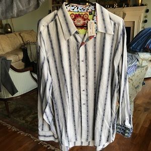 Navy & White Dress Shirt